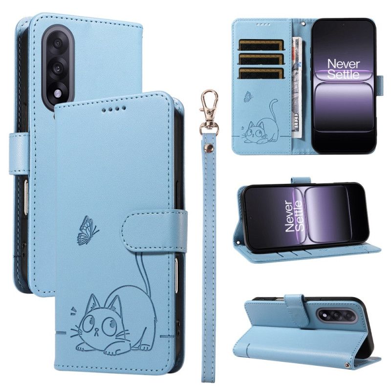 Flip Cover Oneplus Nord 5 Grafisk Kat