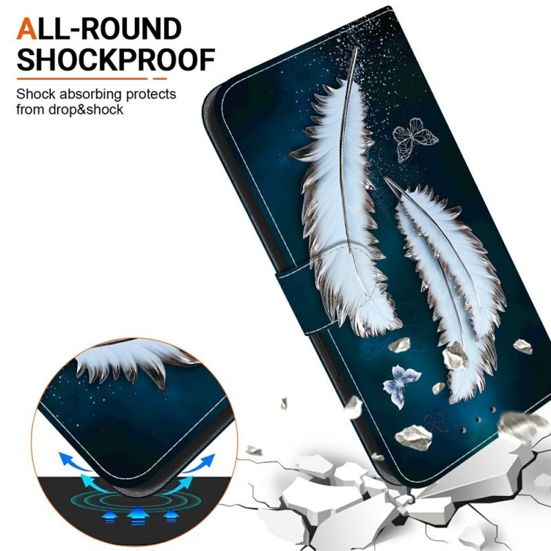 Flip Cover Oneplus Nord 5 Hvid Fjer