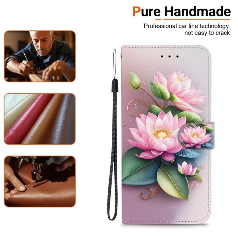 Flip Cover Oneplus Nord 5 Lotusmønster