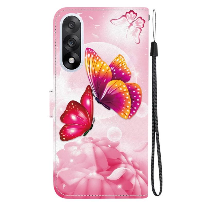 Flip Cover Oneplus Nord 5 Lyserøde Sommerfugle