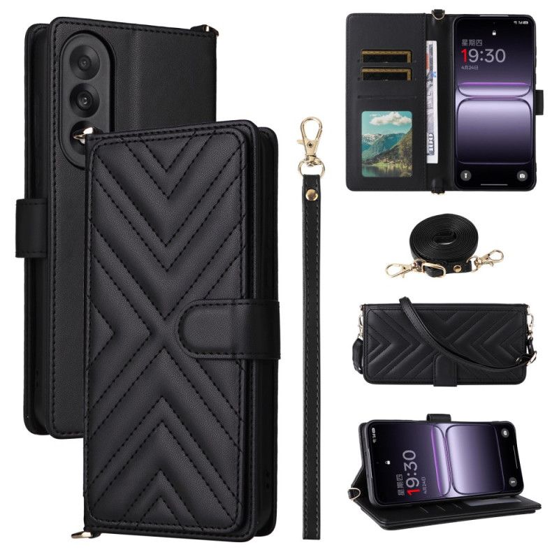 Flip Cover Oneplus Nord 5 Quiltet Med Skulderrem