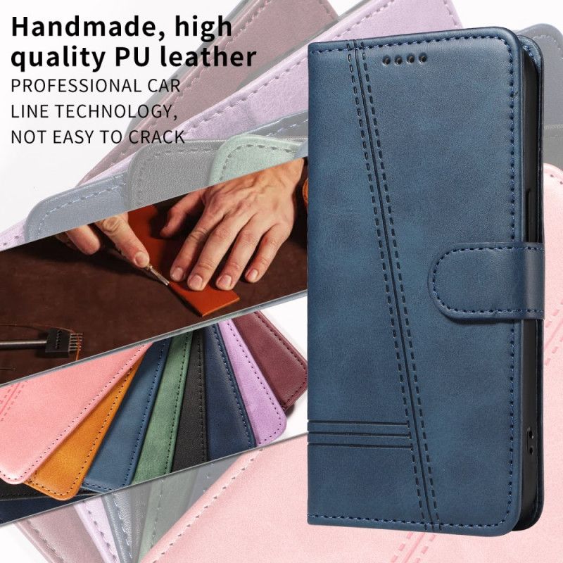 Flip Cover Til Oneplus Nord 5 Geometriske Linjer