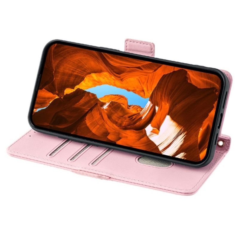 Flip Cover Til Oneplus Nord 5 Guldlås Og Snor