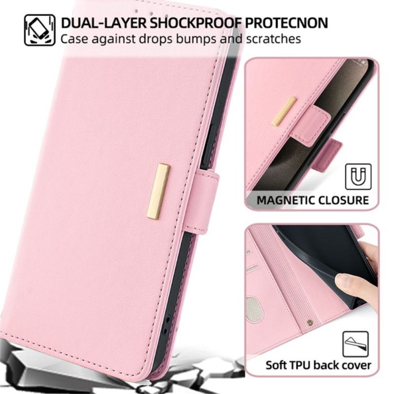 Flip Cover Til Oneplus Nord 5 Guldlås Og Snor
