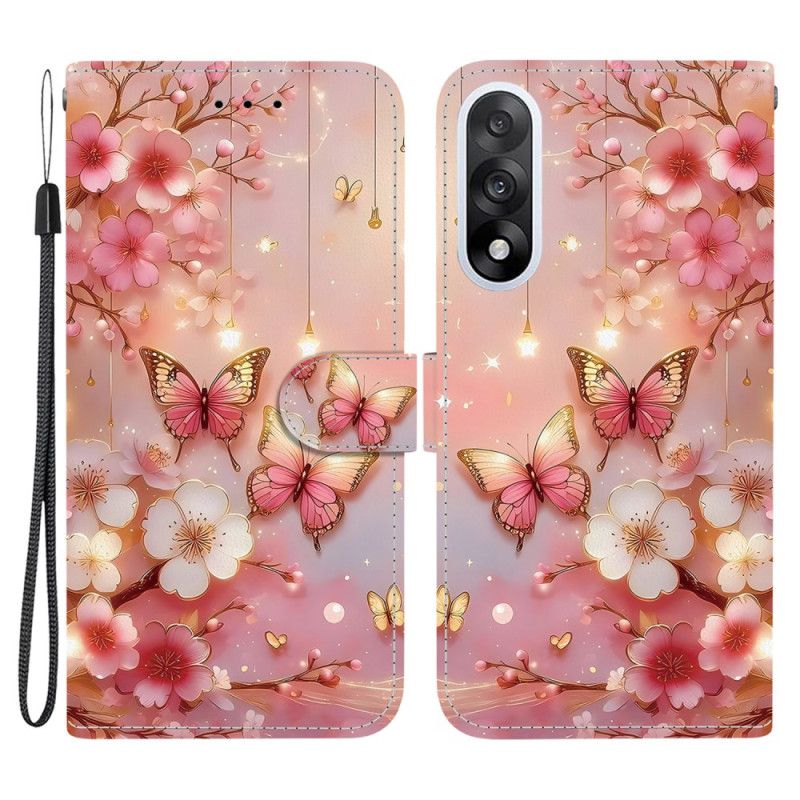 Flip Cover Til Oneplus Nord 5 Sommerfugle Roser