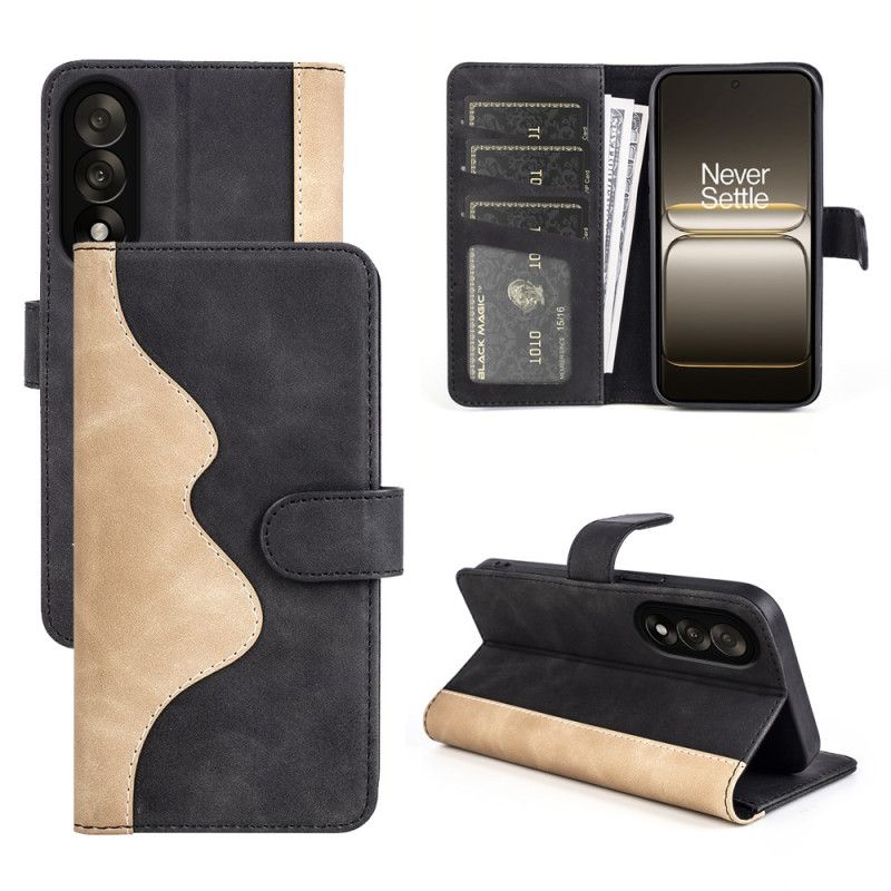 Flip Cover Til Oneplus Nord 5 Tofarvet Bølget