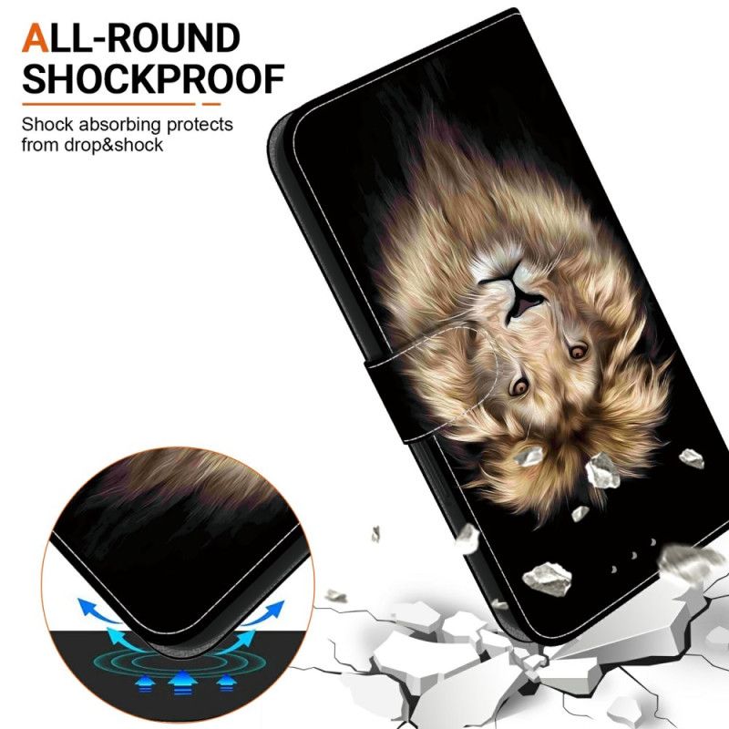 Læder Cover Oneplus Nord 5 Drømmende Løve