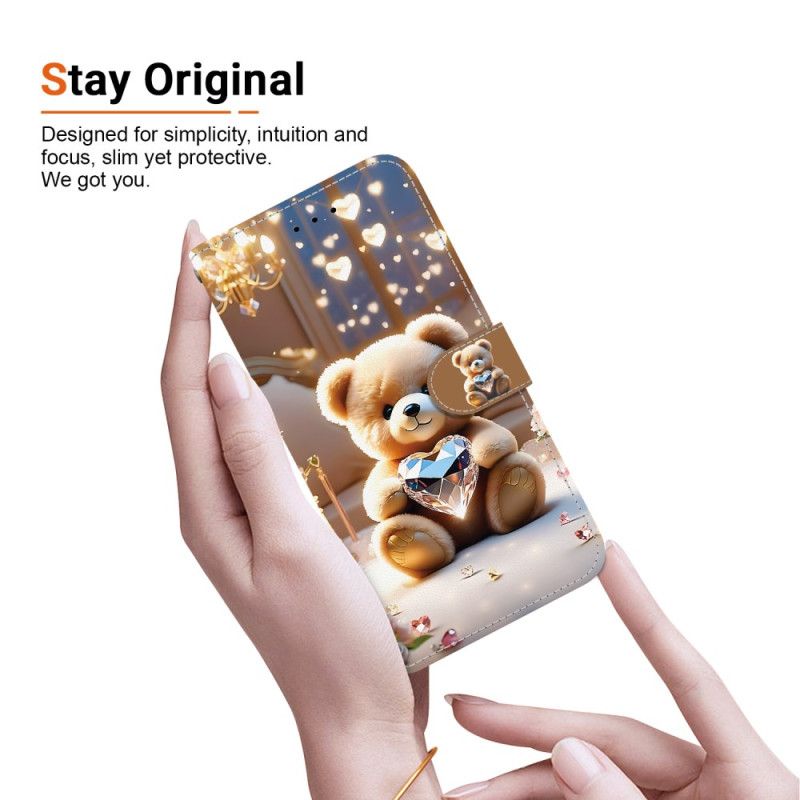 Læder Cover Oneplus Nord 5 Telefon Etui Bamsekærlighed