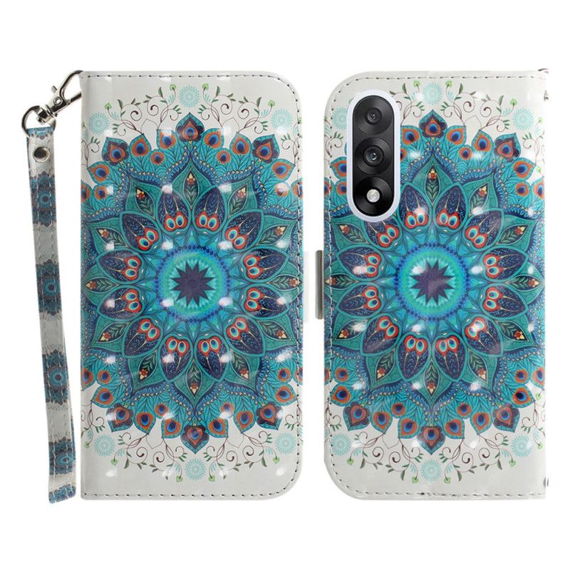 Læder Cover Oneplus Nord 5 Telefon Etui Grøn Remmemandala