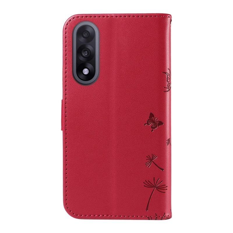 Læder Cover Oneplus Nord 5 Telefon Etui Mælkebøtter Med Stropper