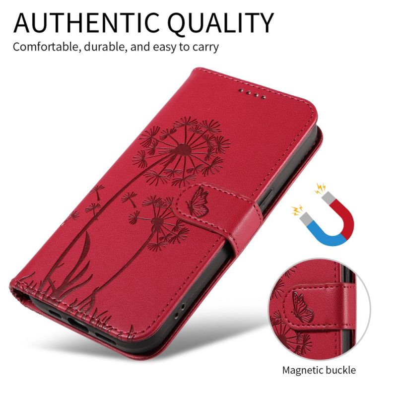 Læder Cover Oneplus Nord 5 Telefon Etui Mælkebøtter Med Stropper
