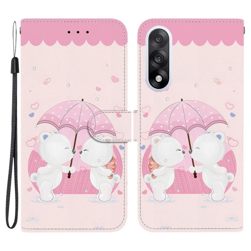 Læder Cover Oneplus Nord 5 Telefon Etui Par Bjørne