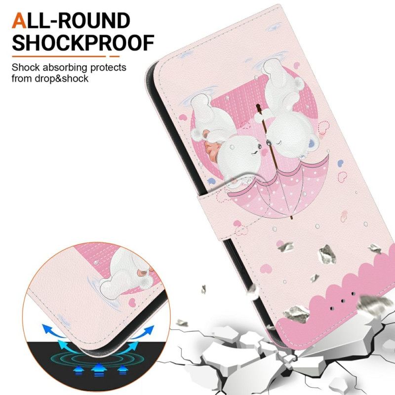 Læder Cover Oneplus Nord 5 Telefon Etui Par Bjørne