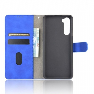 Læder Cover OnePlus Nord Original Flip Cover Blåt Kunstlæder