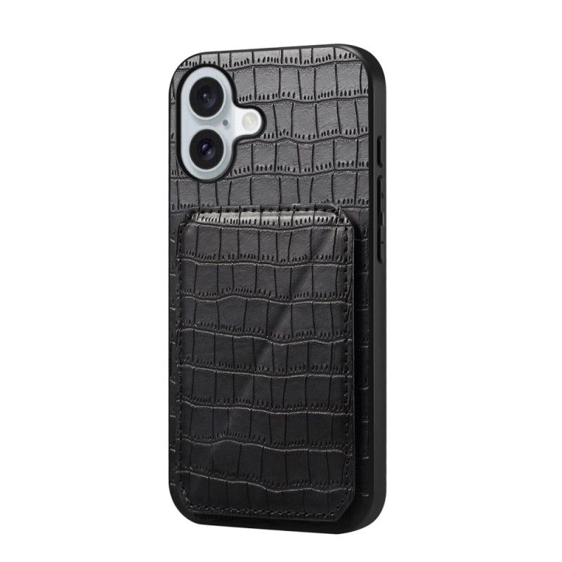 Cover iPhone 17 Kortholder Med Krokodilleeffekt