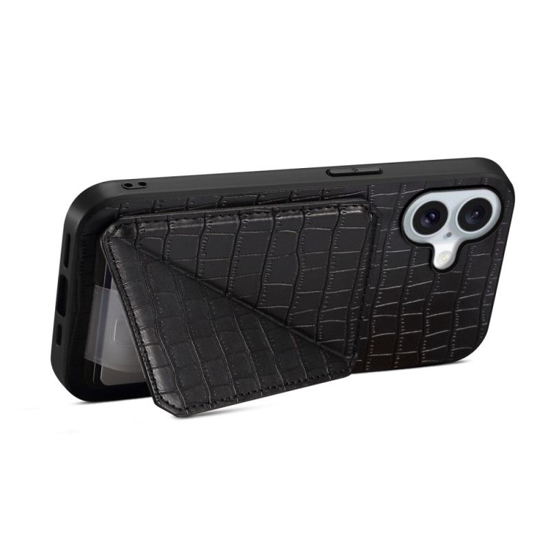 Cover iPhone 17 Kortholder Med Krokodilleeffekt