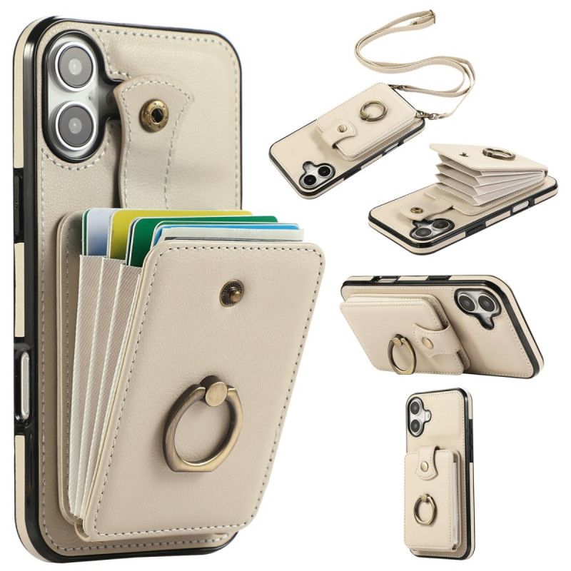 Cover iPhone 17 Kortholder Til Flere Kort Og Skulderrem