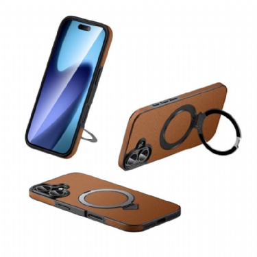 Cover iPhone 17 Magsafe Kompatibel Med Læder Med Stativ