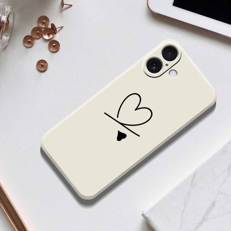 Cover iPhone 17 Telefon Etui Flydende Silikonehjerte
