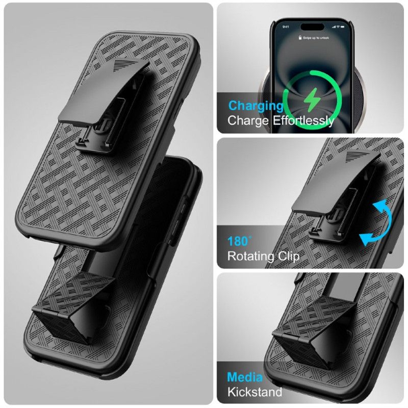 Cover iPhone 17 Telefon Etui Glidefunktion Med Støtteben Og Klips