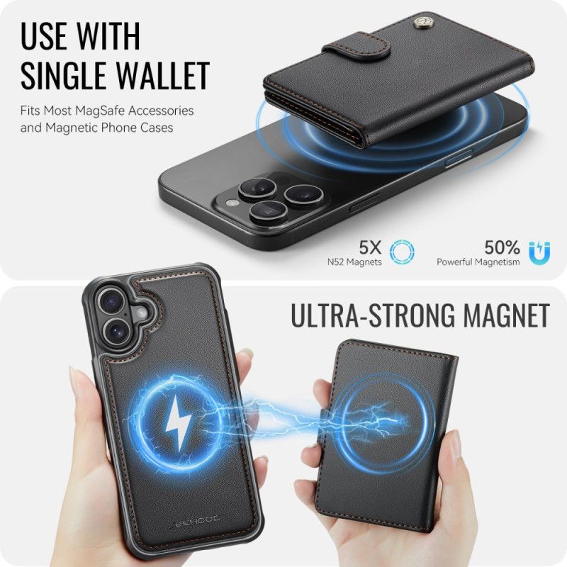 Cover Til iPhone 17 Aftagelig Magsafe Rfid-kortholder
