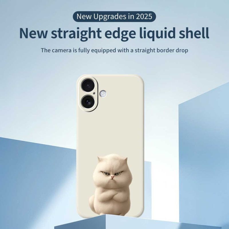 Cover Til iPhone 17 Flydende Silikone Angry Cat