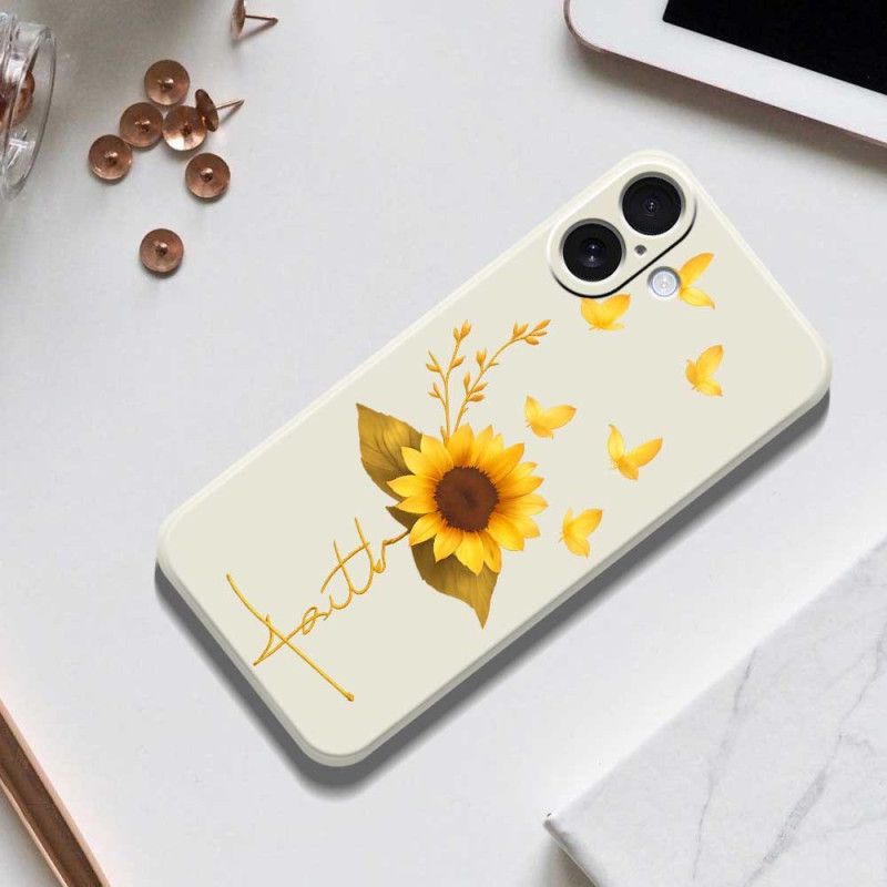 Cover Til iPhone 17 Flydende Silikone Solsikke