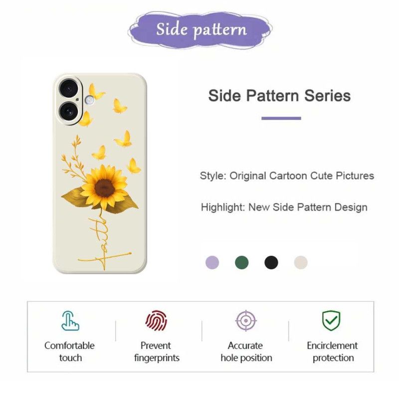 Cover Til iPhone 17 Flydende Silikone Solsikke