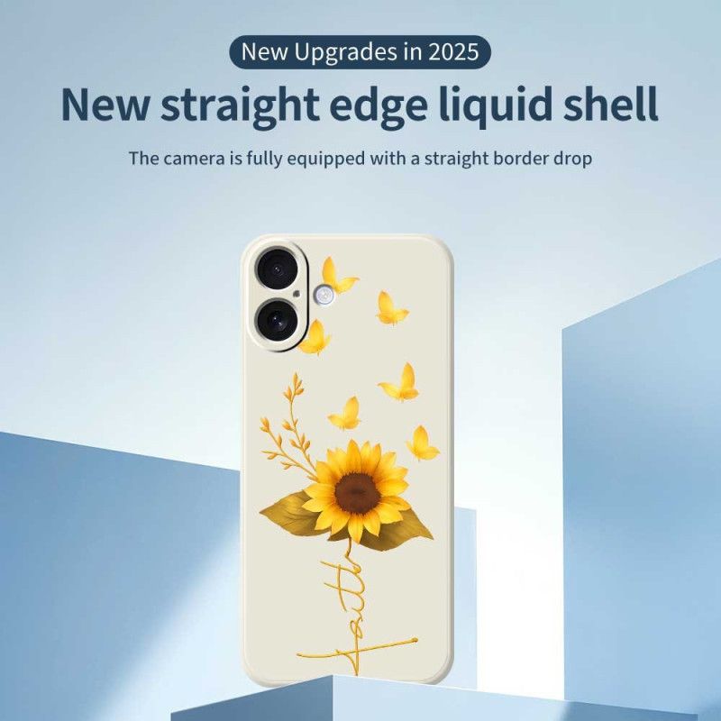 Cover Til iPhone 17 Flydende Silikone Solsikke