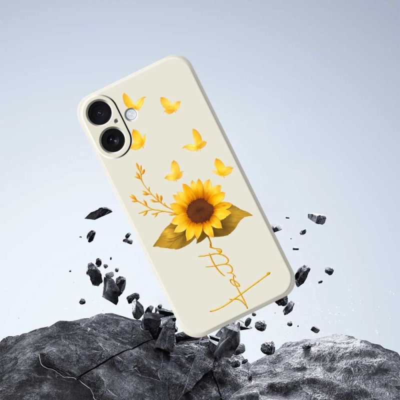 Cover Til iPhone 17 Flydende Silikone Solsikke