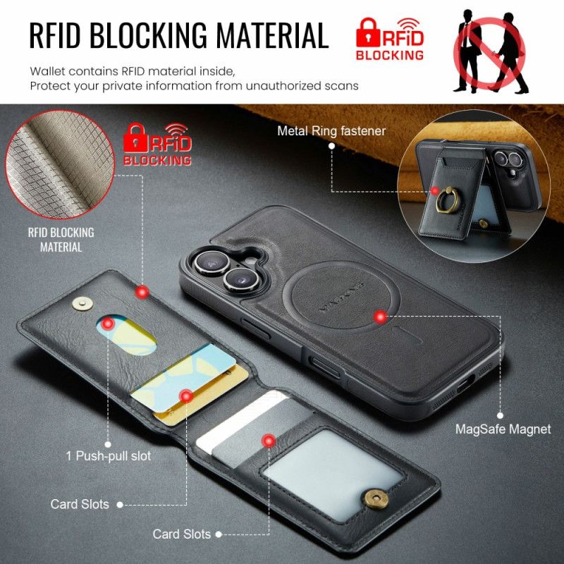 Cover Til iPhone 17 Magsafe Med Rfid-kortholder Og Integreret Stativ