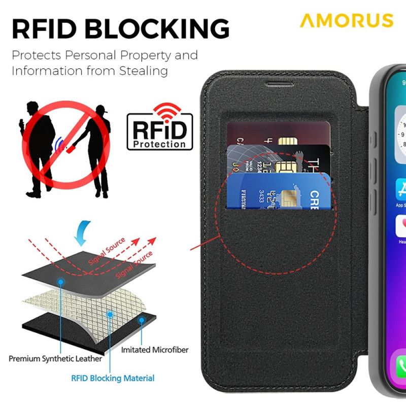 Etui iPhone 17 Magsafe-kompatibel Med Rfid-kortholder