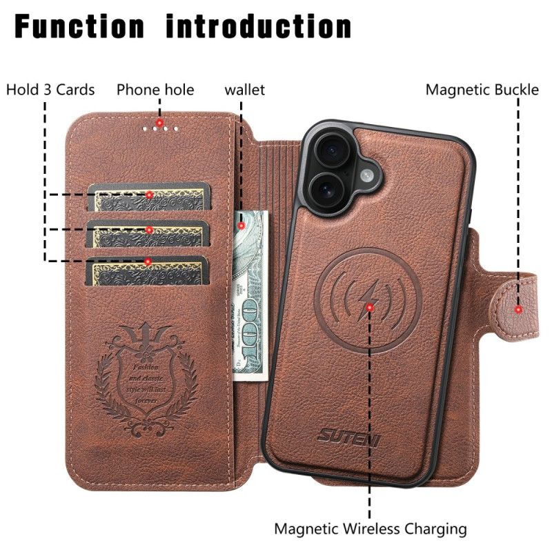 Flip Cover iPhone 17 Aftageligt Magsafe-etui Suteni