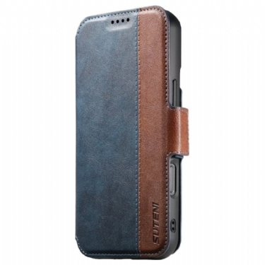 Flip Cover iPhone 17 Magsafe Tofarvet Tekstureret Læder