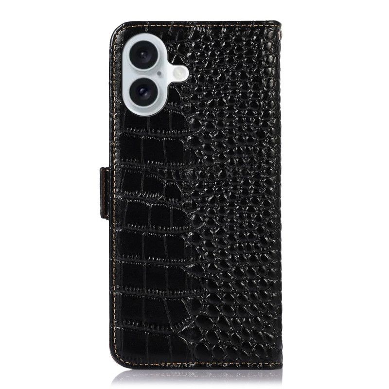 Læder Cover iPhone 17 Telefon Etui Krokodilletekstureret Læder