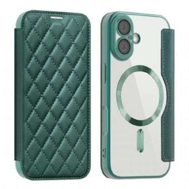 Læder Cover iPhone 17 Telefon Etui Magsafe-kompatibel Quiltet