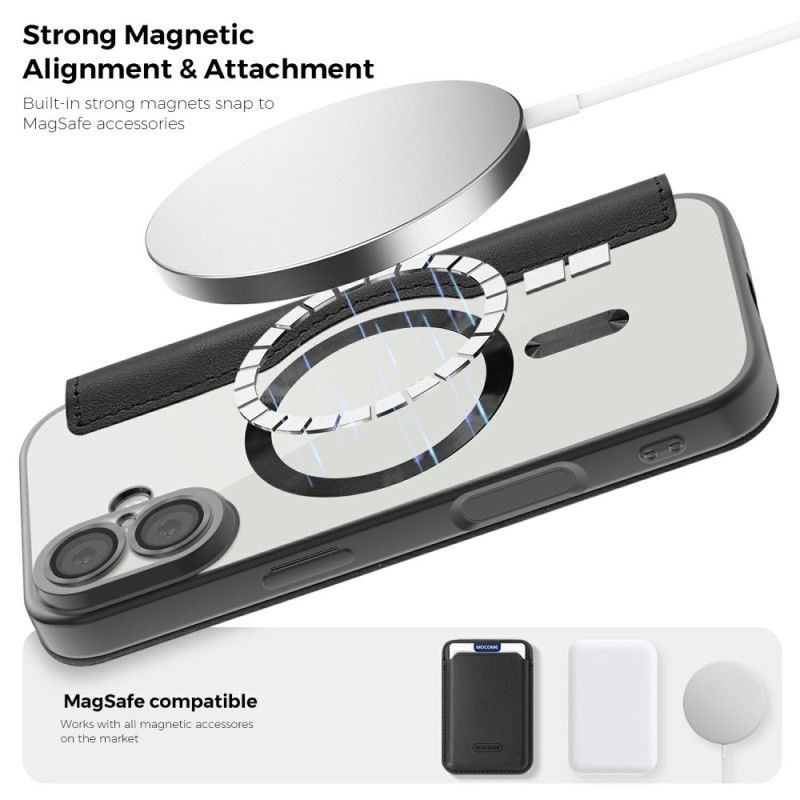 Læder Cover iPhone 17 Telefon Etui Magsafe-kompatibel Quiltet