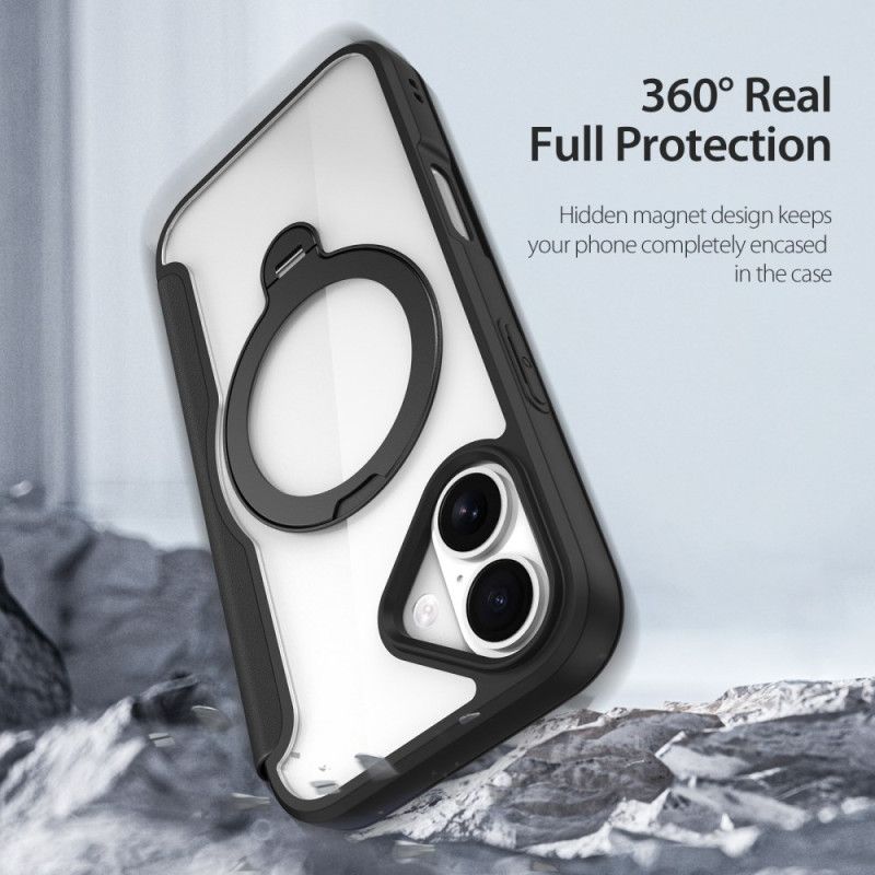 Læder Cover iPhone 17 Telefon Etui Magsafe Skin X Pro-serien Med Dux Ducis-stativ