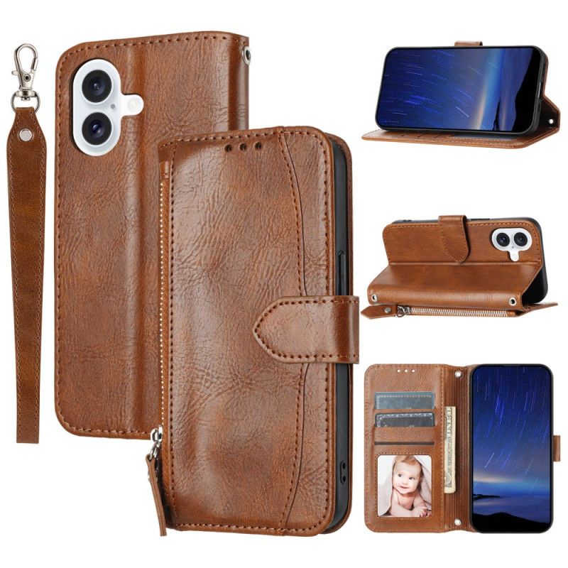 Læder Cover iPhone 17 Telefon Etui Vintage Pung