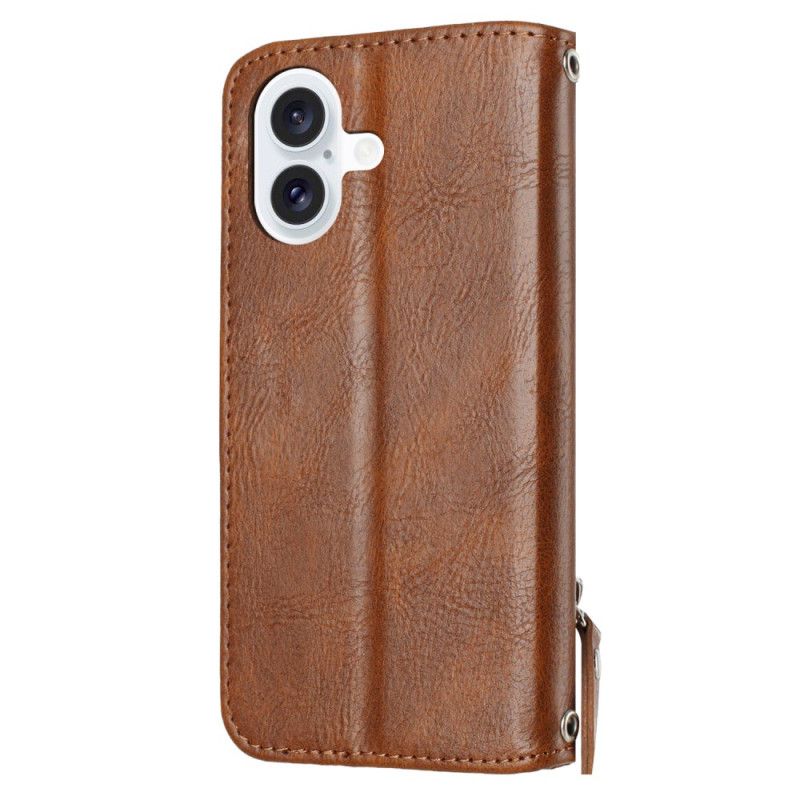 Læder Cover iPhone 17 Telefon Etui Vintage Pung
