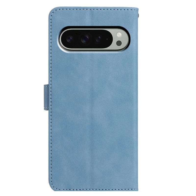 Flip Cover Google Pixel 10 Pro Xl Sommerfugleprint Med Ruskindseffekt