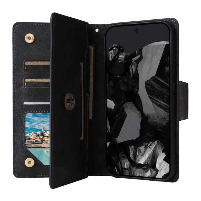 Flip Cover Til Google Pixel 10 Pro Xl Pung Med Ruskindseffekt