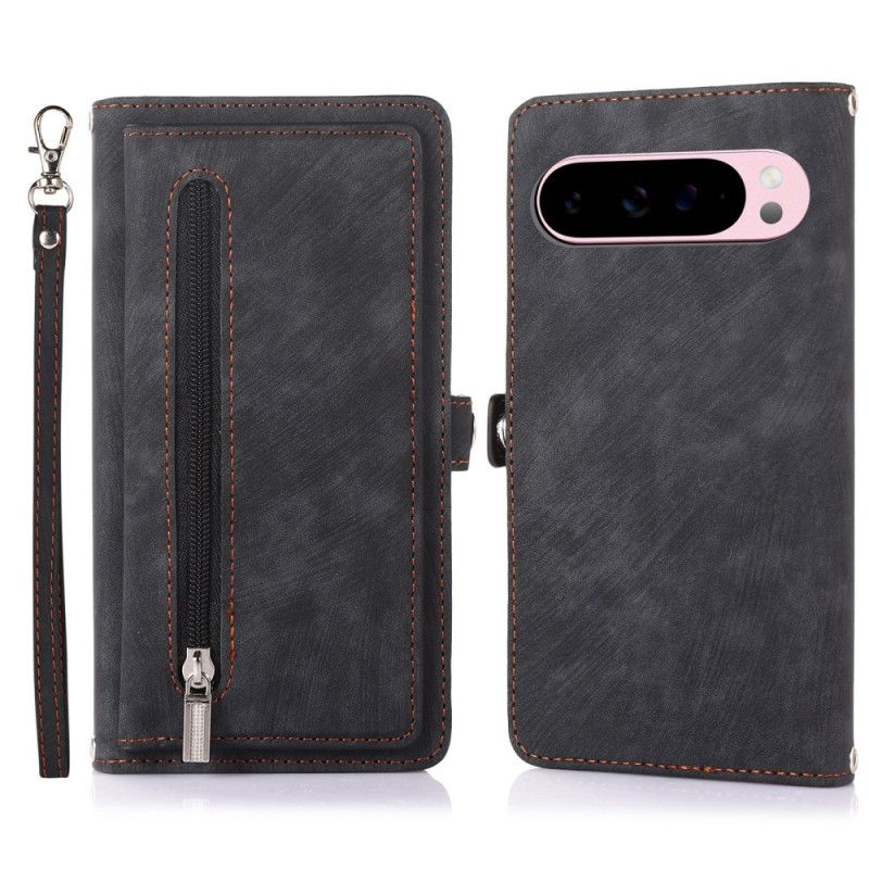 Flip Cover Til Google Pixel 10 Pro Xl Pung Med Ruskindseffekt