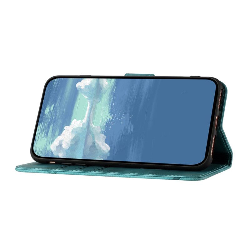 Læder Cover Google Pixel 10 Pro Xl Geometriske Linjer Med Rem