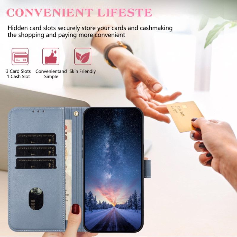 Læder Cover Google Pixel 10 Pro Xl Telefon Etui Butterfly Med Snor
