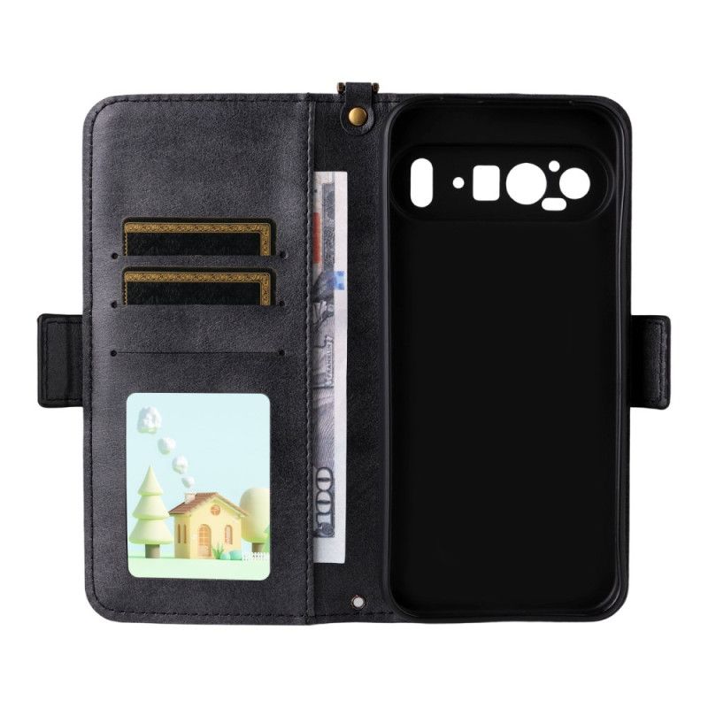 Læder Cover Google Pixel 10 Pro Xl Vintage Med Skulderrem