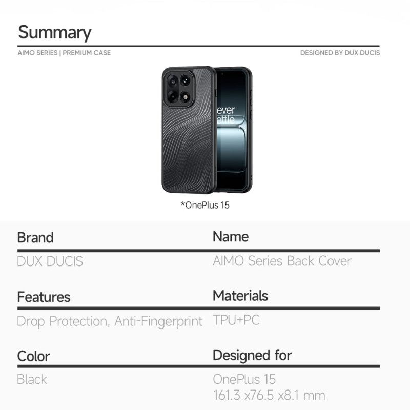 Cover Oneplus 15 Aimo Series Dux Ducis