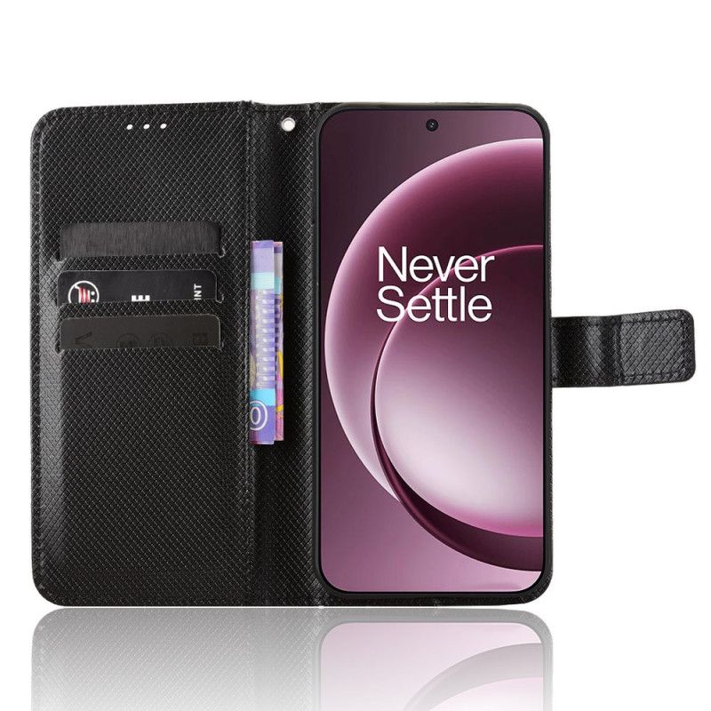 Flip Cover Oneplus 15 Diamanttekstur