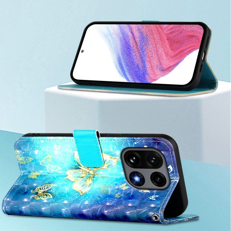 Flip Cover Oneplus 15 Guldsommerfugle