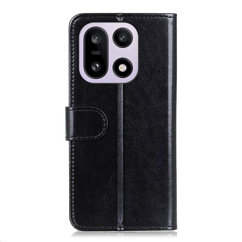 Flip Cover Oneplus 15 Laklæder Imiteret